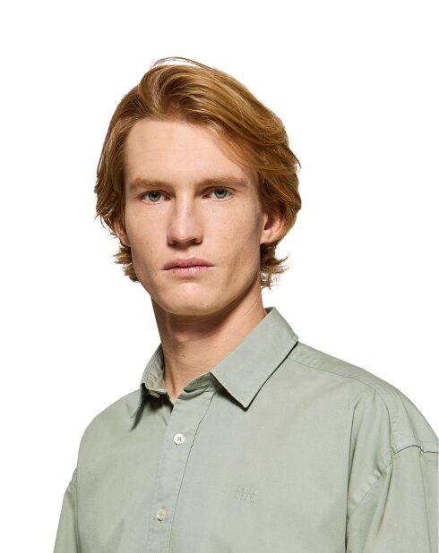 Chemise Block Pc Loose Twill vert jade