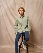 Chemise Block Pc Loose Twill vert jade
