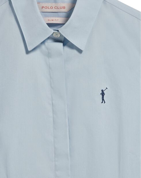 Chemise Rigby Go W Slim Poplin bleu sky