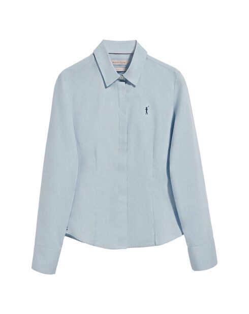 Chemise Rigby Go W Slim Poplin bleu sky