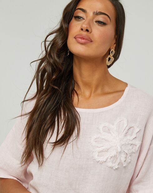 Top 100% Lin Cynthia rose pâle