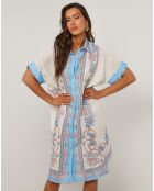 Robe en Lin mélangé Sissi bleu ciel