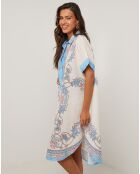 Robe en Lin mélangé Sissi bleu ciel