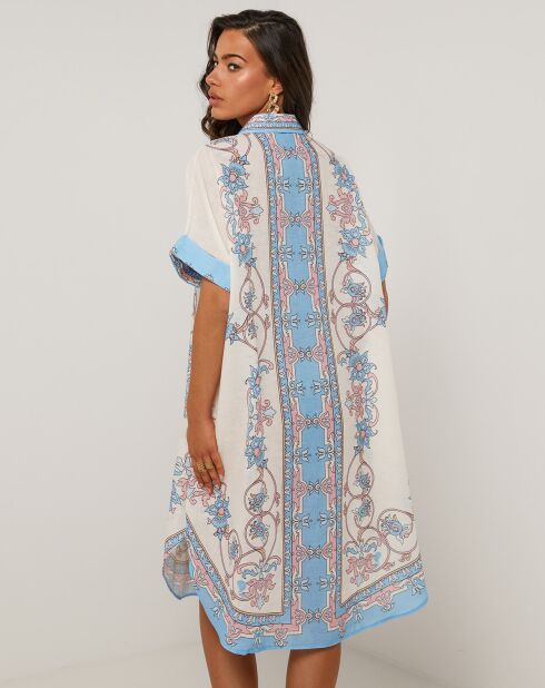 Robe en Lin mélangé Sissi bleu ciel