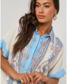 Robe en Lin mélangé Sissi bleu ciel