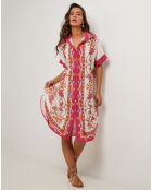 Robe en Lin mélangé Sissi fuchsia