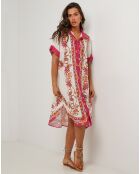 Robe en Lin mélangé Sissi fuchsia