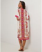 Robe en Lin mélangé Sissi fuchsia