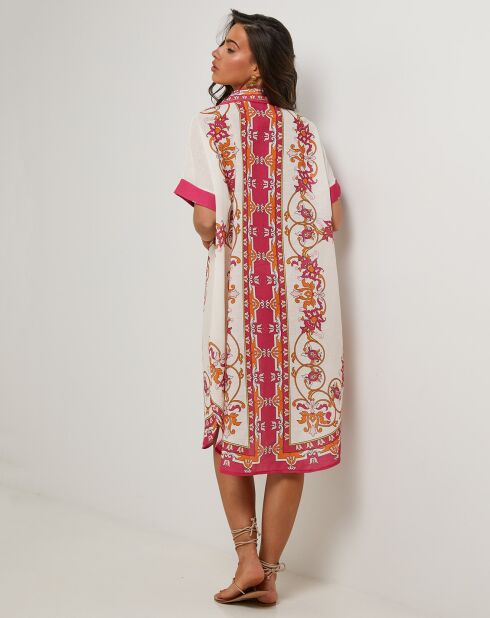 Robe en Lin mélangé Sissi fuchsia