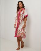 Robe en Lin mélangé Sissi fuchsia