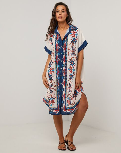 Robe en Lin mélangé Sissi bleu marine