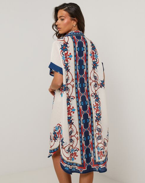 Robe en Lin mélangé Sissi bleu marine