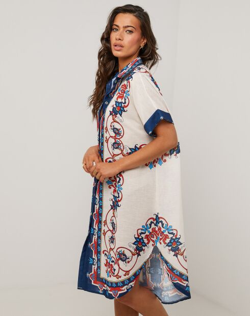 Robe en Lin mélangé Sissi bleu marine