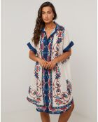 Robe en Lin mélangé Sissi bleu marine