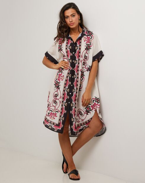 Robe en Lin mélangé Sissi noire