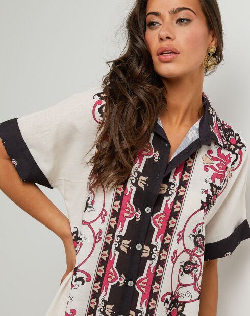 Robe en Lin mélangé Sissi noire