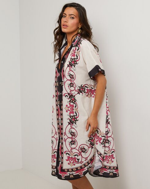 Robe en Lin mélangé Sissi noire