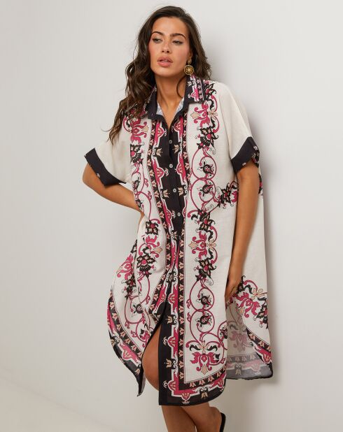 Robe en Lin mélangé Sissi noire