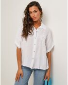 Tunique 100% Lin Rosa blanche