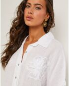Tunique 100% Lin Rosa blanche