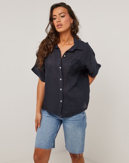 Tunique 100% Lin Rosa noire