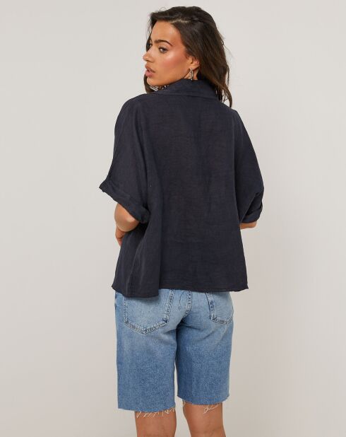 Tunique 100% Lin Rosa noire