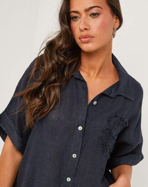 Tunique 100% Lin Rosa noire