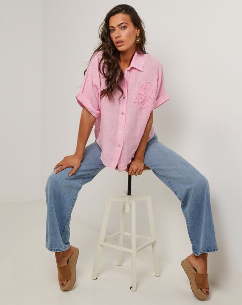 Tunique 100% Lin Rosa rose