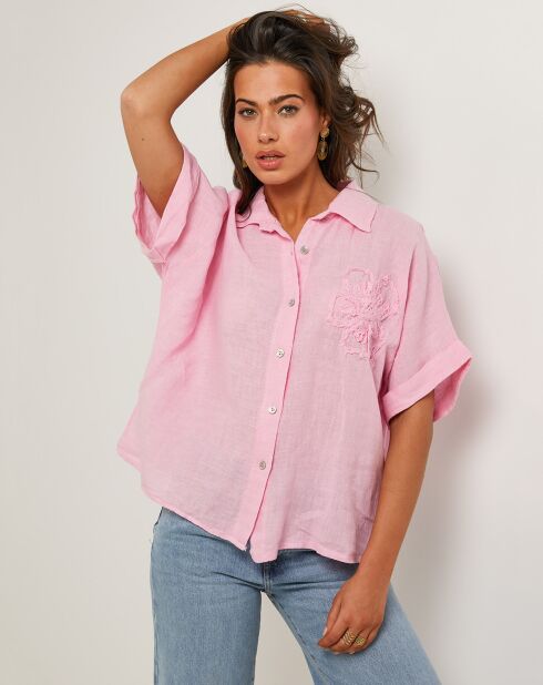 Tunique 100% Lin Rosa rose