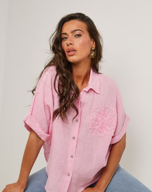 Tunique 100% Lin Rosa rose