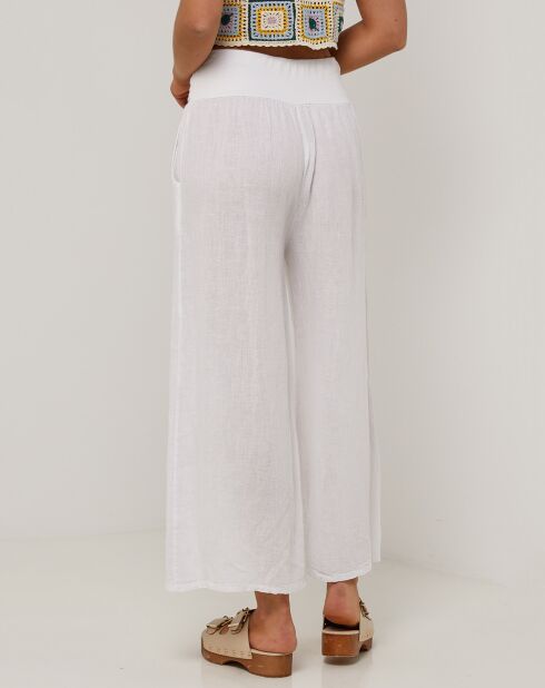 Capucine witte broek van 100% linnen
