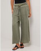 Pantalon 100% Lin Capucine vert kaki