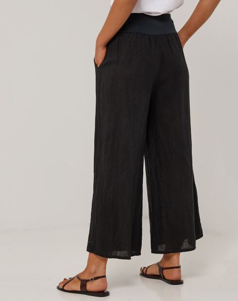 Capucine zwarte broek van 100% linnen