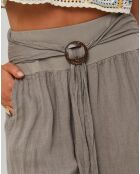 Pantalon 100% Lin Capucine taupe