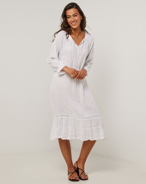 Robe 100% Lin Lou blanche