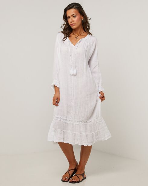 Robe 100% Lin Lou blanche