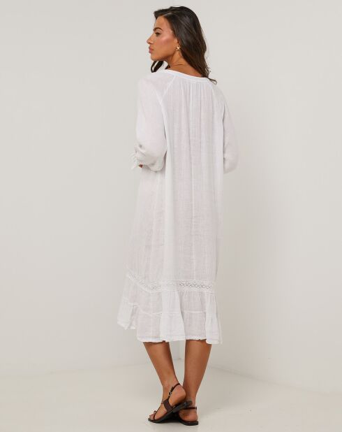 Robe 100% Lin Lou blanche