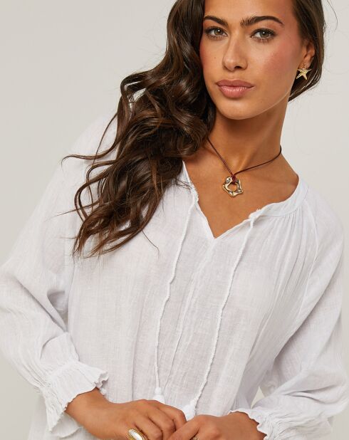 Robe 100% Lin Lou blanche