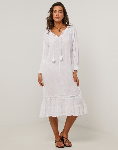 Robe 100% Lin Lou blanche