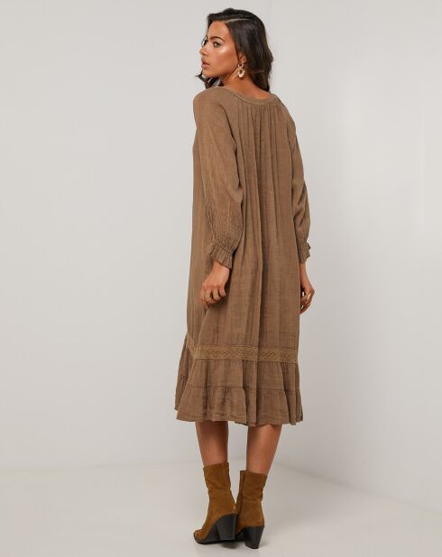 Robe 100% Lin Lou camel