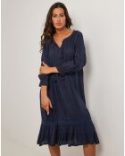 Robe 100% Lin Lou bleu marine