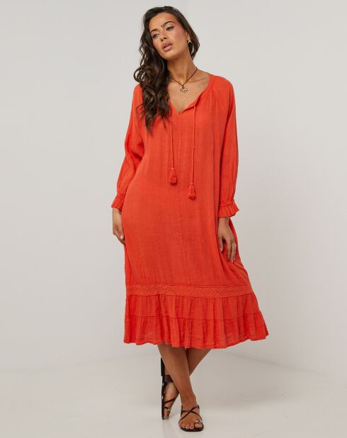 Robe 100% Lin Lou orange