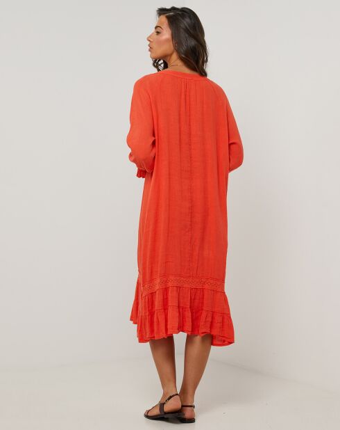 Robe 100% Lin Lou orange