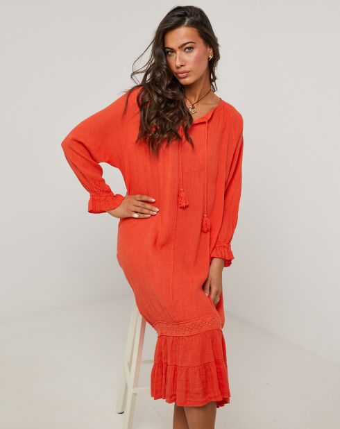 Robe 100% Lin Lou orange