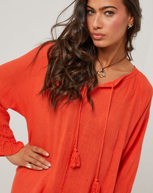 Robe 100% Lin Lou orange