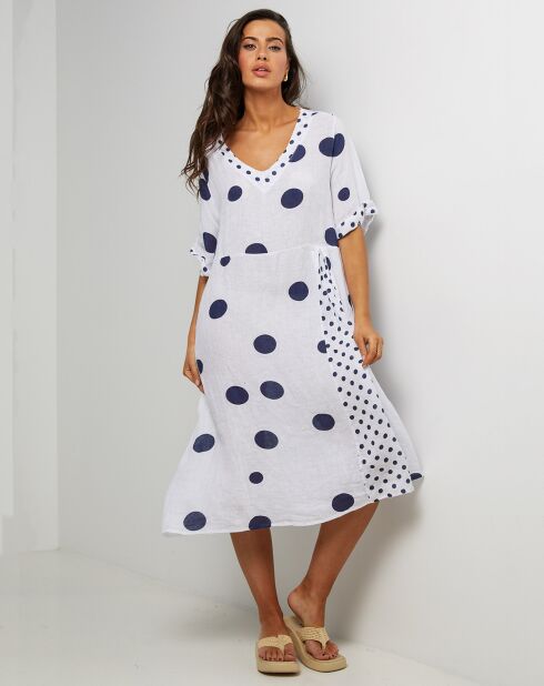 Robe 100% Lin Coline blanche
