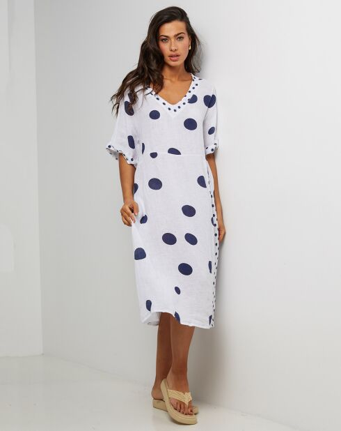 Robe 100% Lin Coline blanche