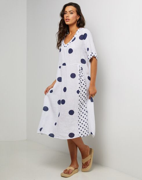 Robe 100% Lin Coline blanche