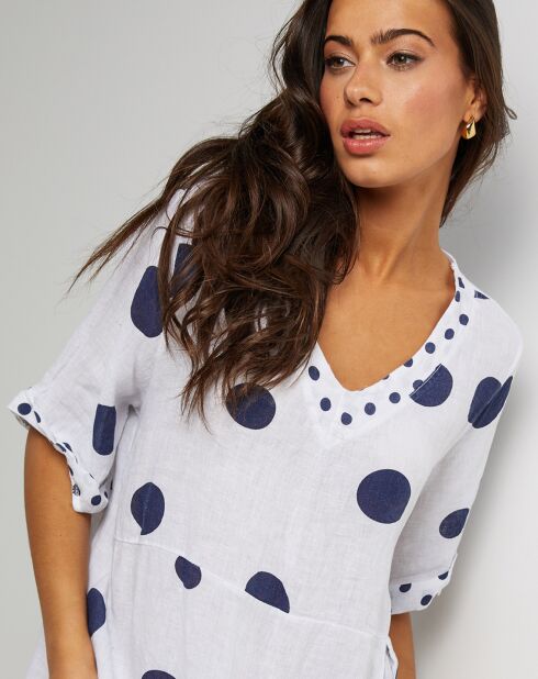 Robe 100% Lin Coline blanche