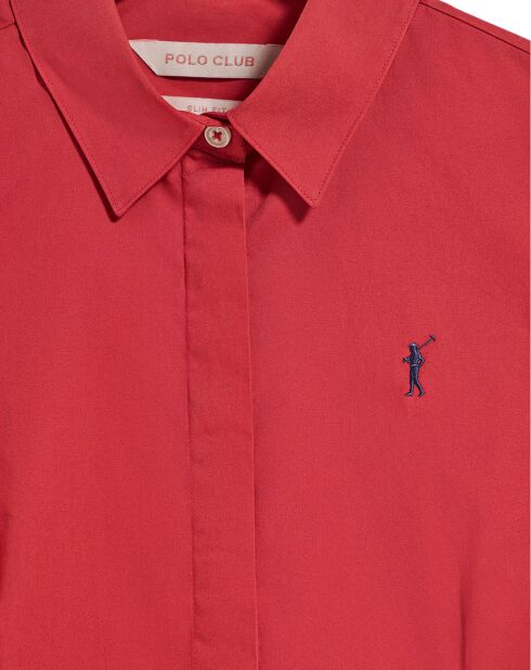 Chemise Rigby Go W Slim Poplin rouge